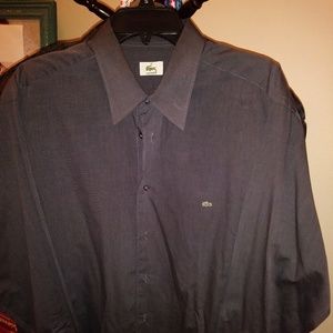 Lacoste button down Mens shirt - Charcoal Grey